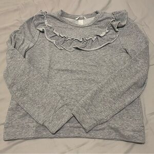 H&M Gray Sweater with Ruffles Womens Size M